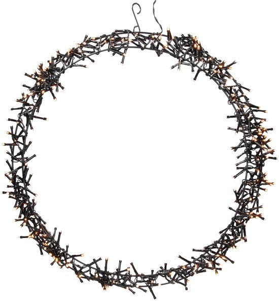 H&S Weihnachtskranz - Ring - Ø48cm - 400 Leds - 8 Einstellungen - Extra Warm White