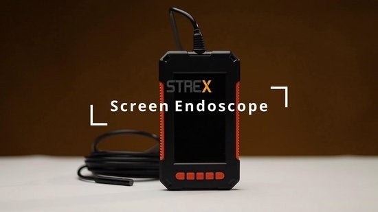 Strex - Inspektionskamera/ Endoskop - 5m Kabel - 4,3-Zoll-LCD-Bildschirm - IP67 Wasserdicht - Inkl. 32gb microSD - Schwarz/Orange