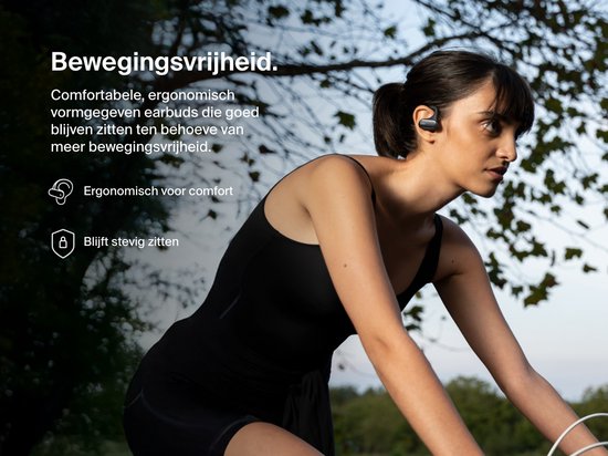 Belkin SoundForm ClearFit - Kabellose offene Sport-Ohrhörer - Schwarz