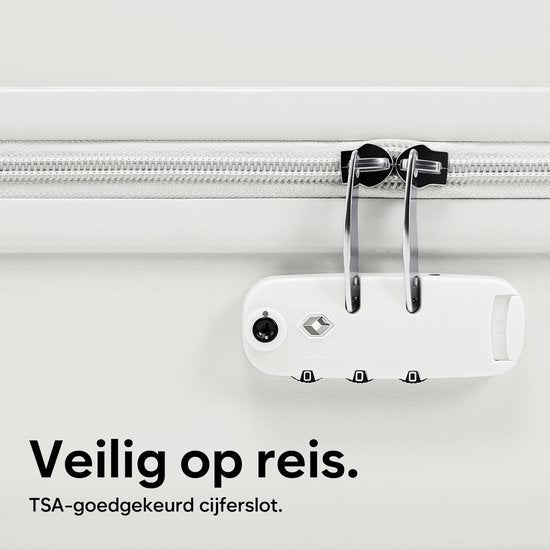 Skycases - Handgepäck Koffer - TSA-Schloss und Laptop-Fach - 35L - 55 cm - Off-white