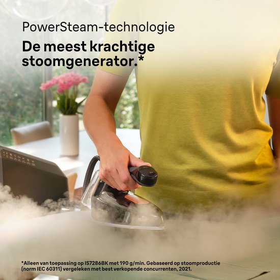 Braun CareStyle 7 Pro IS7286BK – Dampfbügelstation – Automatische Einstellungen – Halbiert die Bügelzeit – Schwarz