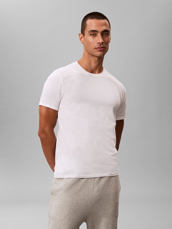 Calvin Klein Herren 3er-Pack T-Shirts mit Rundhalsausschnitt, weiß
