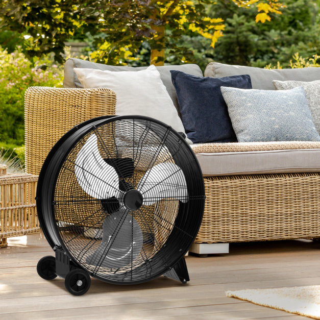 Coast Trommelventilator - 3 Geschwindigkeiten - 240V - 65 x 37 x 67 cm - Schwarz