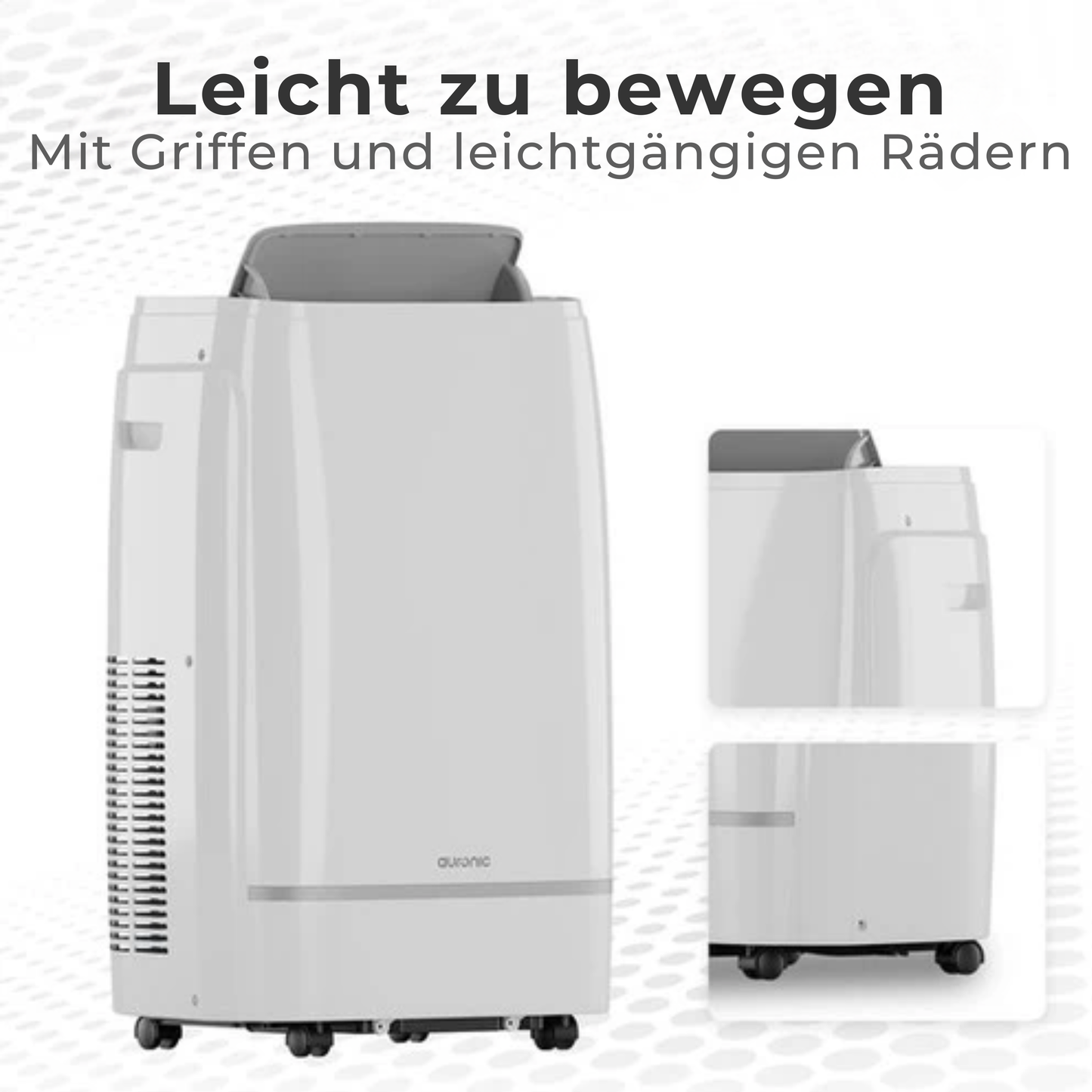 Auronic Mobile Air Conditioner - 12.000 BTU - 4-in-1 - Mit 2 Fensterdichtungs-Kits - Schlafzimmer - Wohnzimmer - Kühlen bis zu 35 m² - Weiß