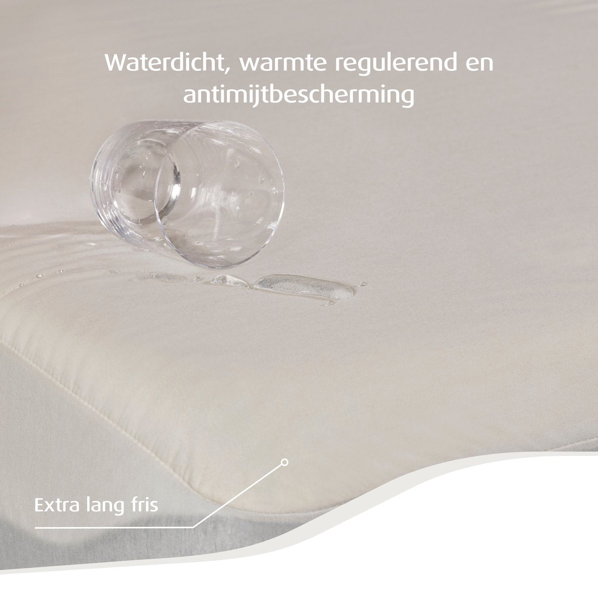 Home by TEMPUR® Matratzenschoner – Bio-Baumwolle – Natur – 80 x 200 x 25 cm – Wasserdicht – Wärmeregulierend – Anti-allergie