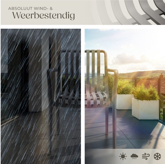 tectake® 2er Set Gartenstühle Alcudia - Anthrazit - Kunststoffstühle mit Armlehne - Gartenset für rund um den Gartentisch oder beim Camping Stapelbar - Stühle für Garten, Terrasse oder Balkon - Wetterfest und UV-beständig - Belastbarkeit 120kg pro Gartens