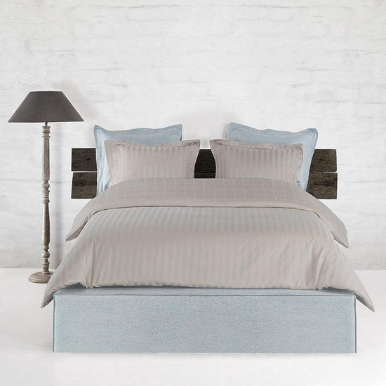 De Witte Lietaer Bettbezug Baumwolle Satin Zygo - Twin Jumeaux - 240 x 220 cm - Taupe
