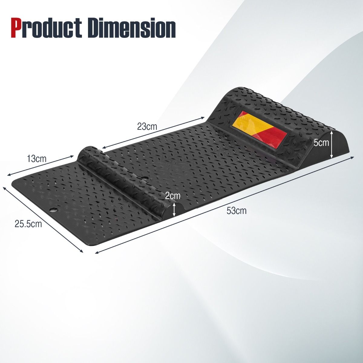 Coast Parkmatte - 53 x 26 x 5 cm - Schwarz - 2 Stück