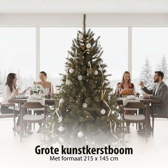 Black Box Trees Toronto Weihnachtsbaum Deluxe – Voller Wuchs mit 1282 Zweigen – Weihnachtsdekoration für den Innenbereich – Kunstbaum aus Kunststoff – H 215 x Ø 145 cm – Grün