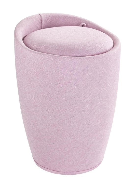 Wäschekorb in Creme mit herausnehmbarem Wäschebeutel / Hocker / Sitz / Hocker