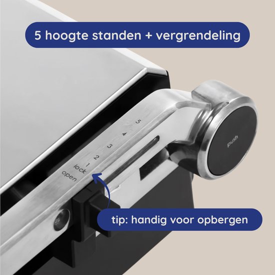 Safecourt Kitchen Kontaktgrill - Panini-Grill und Toasti-Eisen - Abnehmbar - PFAS-freie Platten - Spülmaschinenfest - Groß - Schnelle Hitze (2200W)