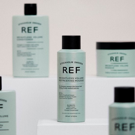 REF Stockholm - Schwereloses Volumen-Mousse - 200 ml (2-in-1 Innovation Trockenshampoo & Volumen-Mousse)