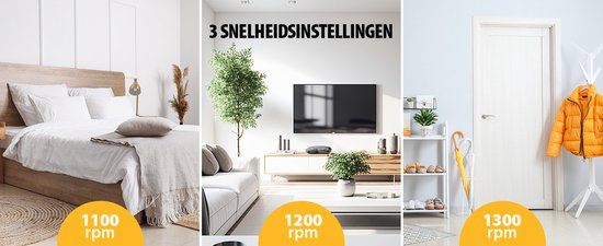 Turmventilator 76 cm – 3 Geschwindigkeitsstufen – Schwenkbar – Timer-Funktion – Kompakt & stilvoll – Tristar VE-5864 – Weiß