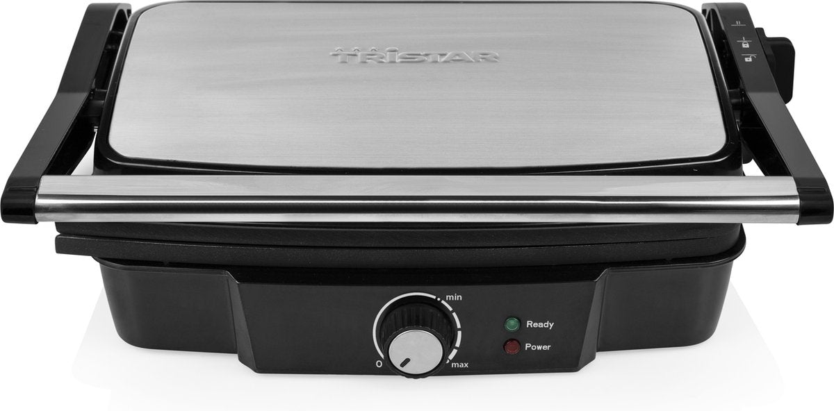 Tristar PD-4958B Kontaktgrill – 1000 W – 23 x 14,5 cm – Schwarz