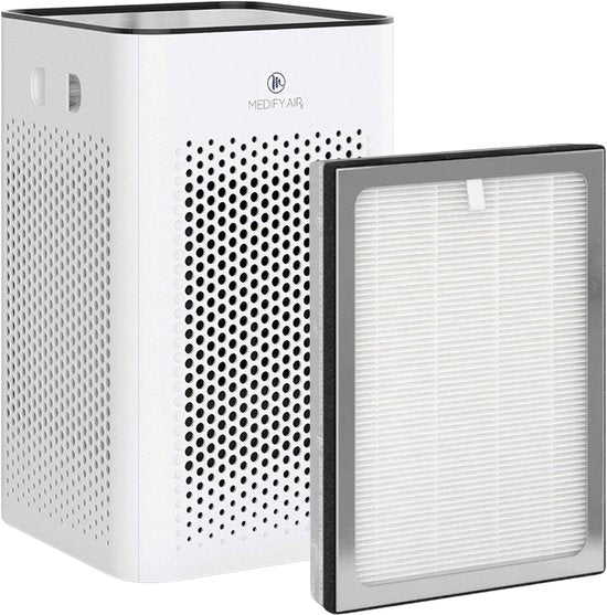 Medify Air MA-25 Luftreiniger – 170 m³/h – HEPA-H13-Filter & Touch-Bedienung – Nachtmodus – Luftreiniger gegen Heuschnupfen, Allergien und Hausstaubmilben – Weiß