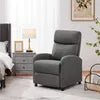 Yaheetech Relaxsessel – Grau – 87 x 61,5 x 99 cm – Verstellbarer Liegesessel mit Fußstütze