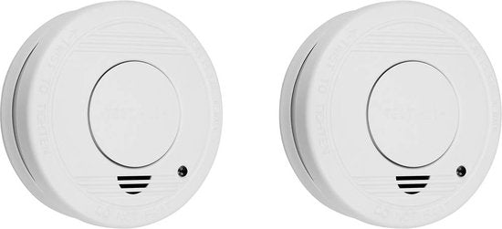 Smartwares 10.048.28 – Rauchmelder, 2er-Set, 85 dB – 1 Jahr Batterielebensdauer, 10 Jahre Sensorlebensdauer – TÜV-zertifiziert – Brandmelder