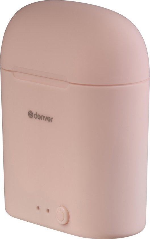 Denver TWE-46 - Ohrhörer - Drahtlos - Drahtlose Ohrhörer - Bluetooth - mit Ladebox - Freisprecheinrichtung - Sport - Headset - In-Ear - Bluetooth 5.0 - Pink