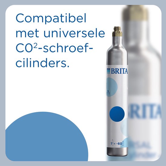 Brita SodaONE Sprudelwasserbereiter Schwarz – mit 1 CO₂-Flasche und 1 Soda-Flasche