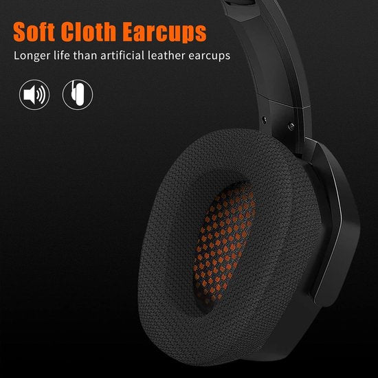 NUBWO G06 – 2,4-GHz-Gaming-Headset (kabellos) – Bluetooth-Kopfhörer – Mit Mikrofon – Kompatibel mit PC/PS4/PS5 – Schwarz