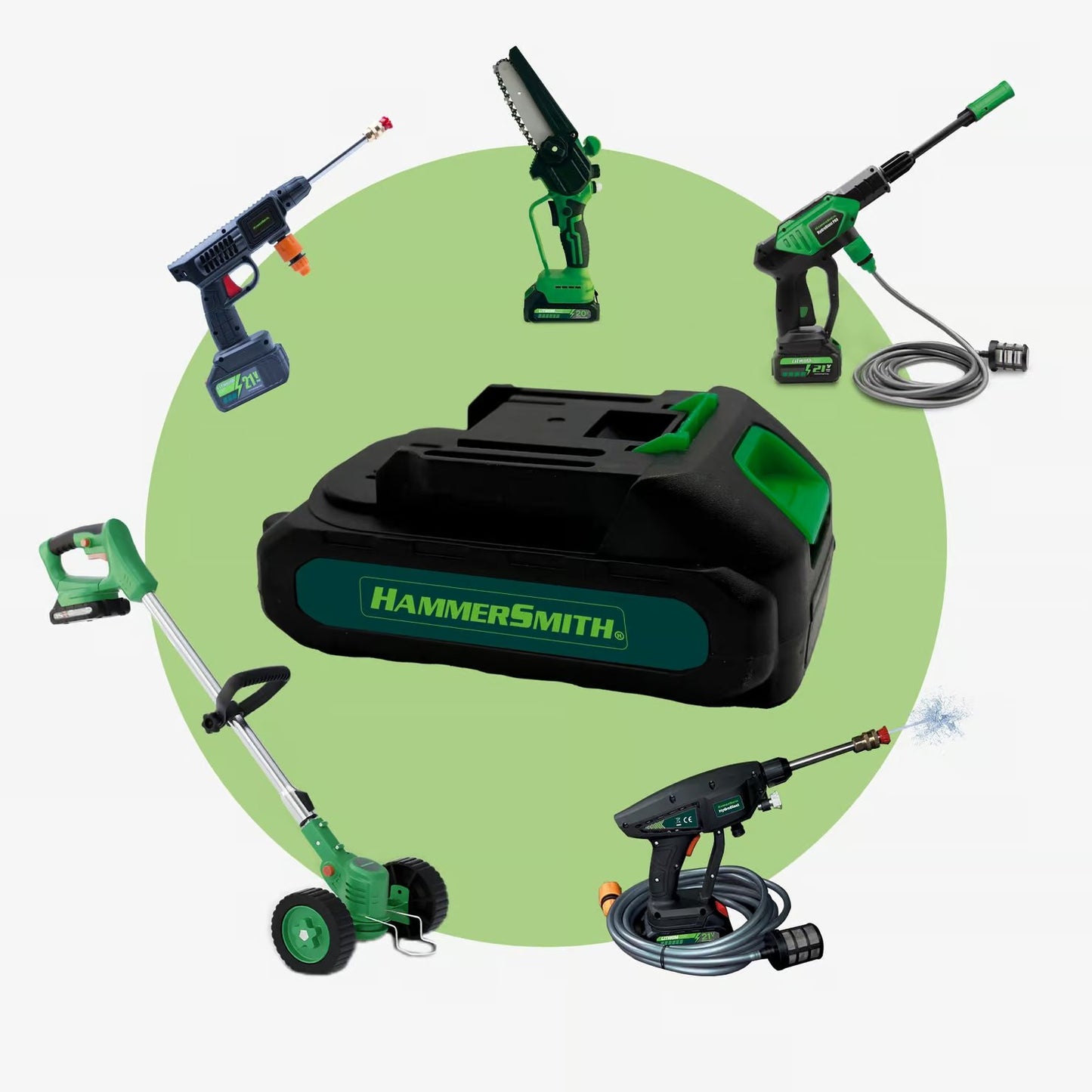 Hammersmith PocketSaw Pro Mini Akku-Kettensäge – Kompaktes Design – 20-V-Lithium-Ionen-Akku – 14 cm Sägeblatt – Inklusive Zubehör