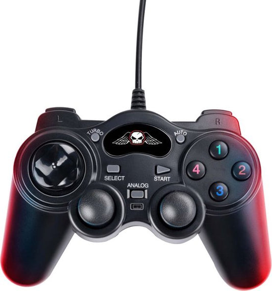 No Fear Gaming Controller - USB A - 1,5 M Kabel - Plug & Play - Controller einstellbar - Schwarz