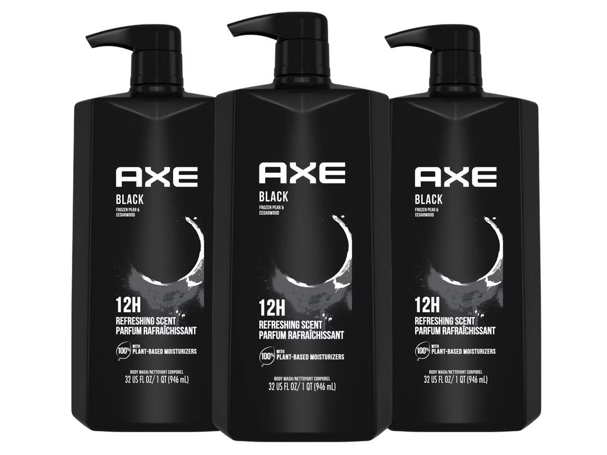 Axe Duschgel Black – Erfrischender Duft – 3 × 1 Liter