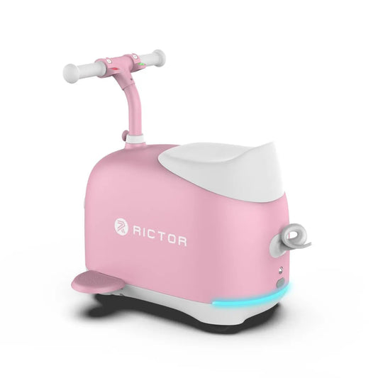 Rictor C8 Piggy Elektrischer Kinder-Roller, rosa – 5 Räder – zusammenklappbar – 15 km/h – 60 kg – 5–12 Jahre