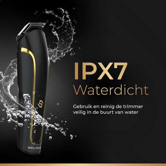 Wellshave - 6 in 1 Bartschneider Supreme - Körperpflegegerät - IPX7 Wasserdicht - Inkl. 6 Aufsätze