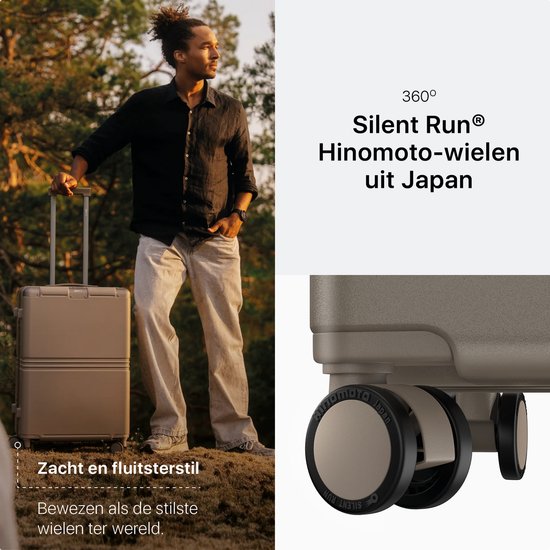ONYX Hybrid Pro Check-in Koffer Medium 70 Liter - Recyceltes Polycarbonat und reißverschlussloses Design - Reisekoffer mit TSA-Schloss und Spinner-Rollen - Leichter Trolley mit Laptop-Fach - Desert Clay