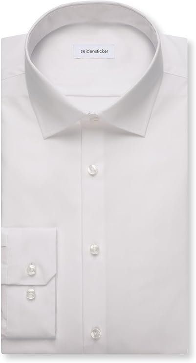 Seidensticker Herren Business Hemd - Shaped Fit - Bügelfrei - Kentkragen - Langarm - 100% Baumwolle - Größe M