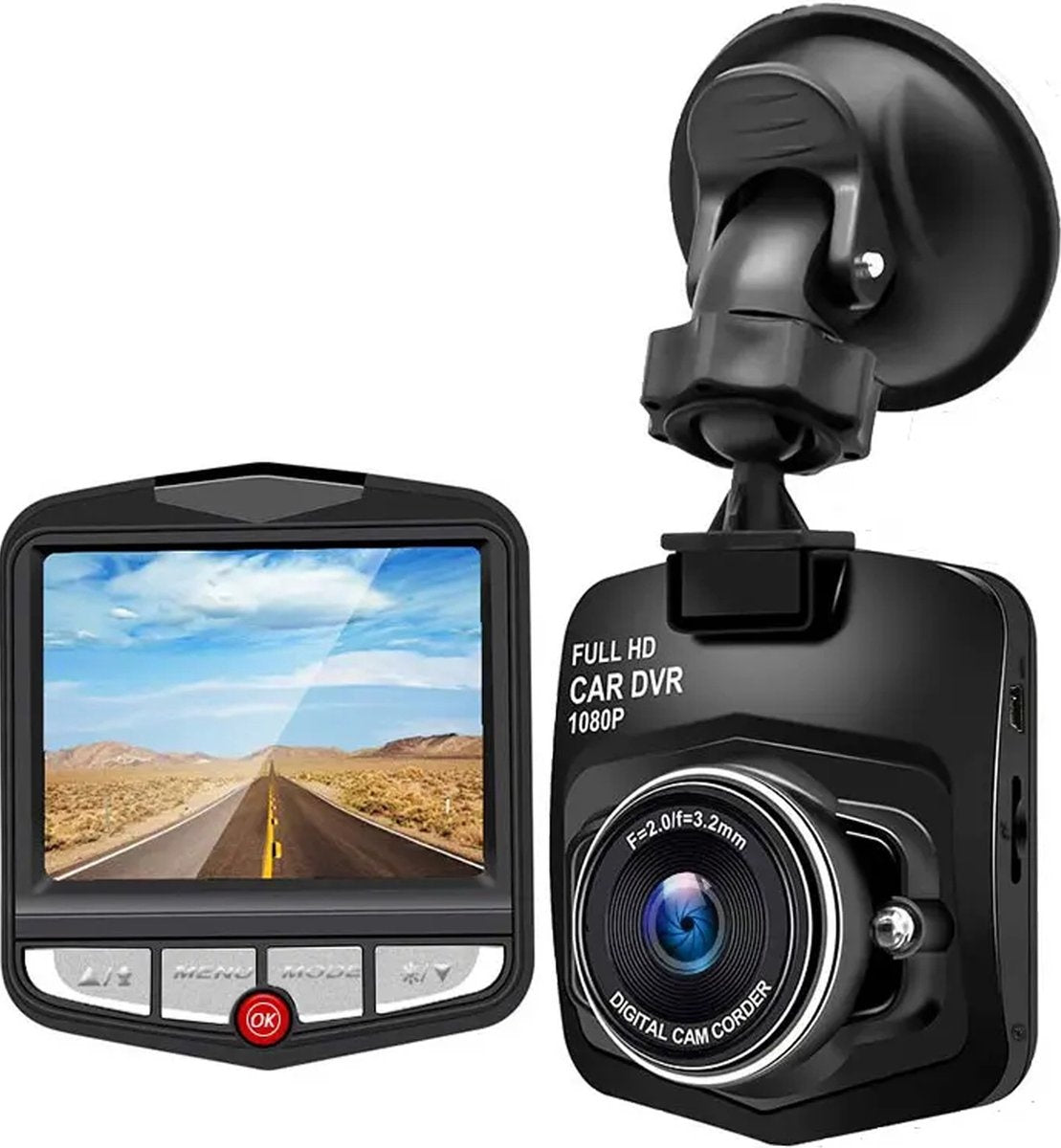 Denver Dashcam - Dashcam für Auto - Full HD - Frontkamera - Schleifenaufzeichnung - Nachtsicht - CCT1230