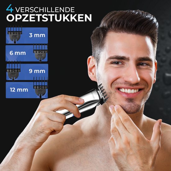 Vertrex 6 in 1 Barttrimmer Pro+ Bodygroomer Men - Nasentrimmer - Clipper - Rasierer - Trimmer Bart und Körper