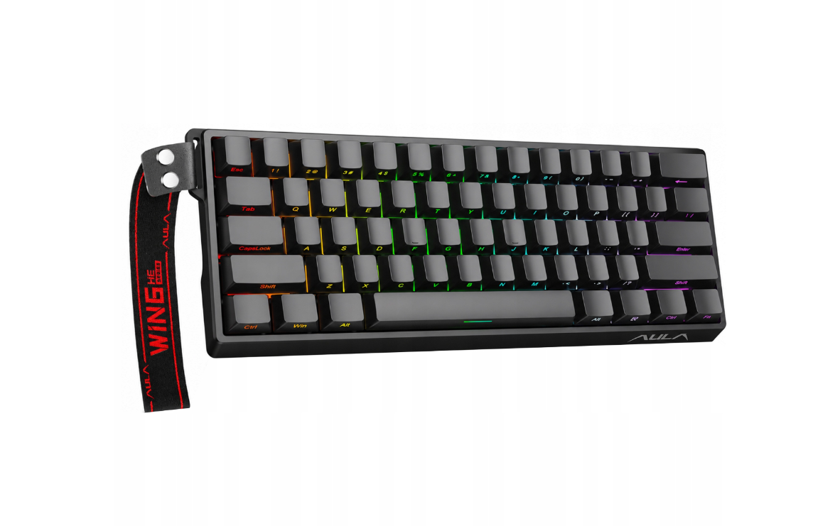 AULA WIN60 HE Gaming-Tastatur – 60 % kompakt – magnetische Schalter – 8000 Hz – Rapid Trigger – RGB – 30,2 x 10,9 cm