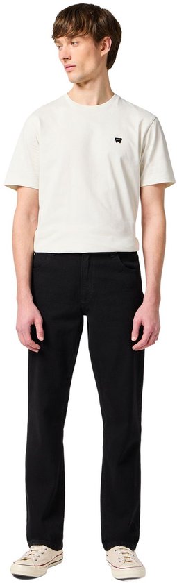 Wrangler STRAIGHT BLACK RINSE Herren-Jeans, Größe 33 x 30