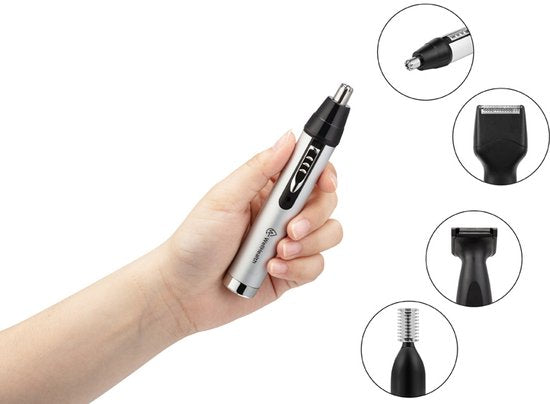 Wellhealth - 4-in-1-Nasen- und Ohrhaartrimmer - Schwarz