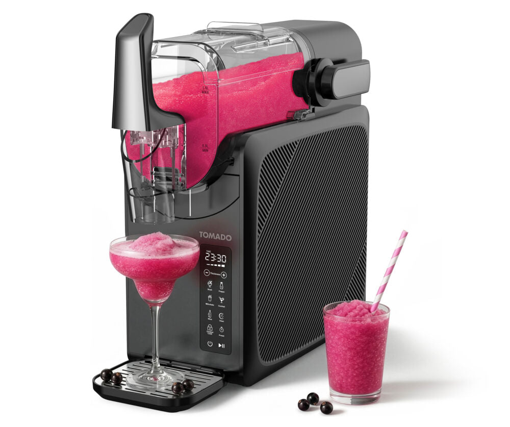 Tomado Slush-Maschine 2 Liter – 5 automatische Programme – kein Eis erforderlich – Slush in 30 bis 60 Minuten – Touch-Bedienung
