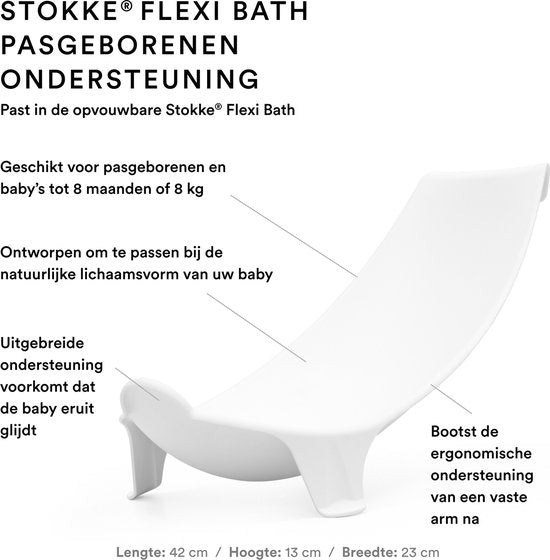 Stokke Flexi Bath XL (Ocean Blue) mit Stütze für Neugeborene – Langlebig und leicht zu verstauen – Praktisch für zu Hause oder auf Reisen – Geeignet für Kinder von 0 bis 6 Jahren