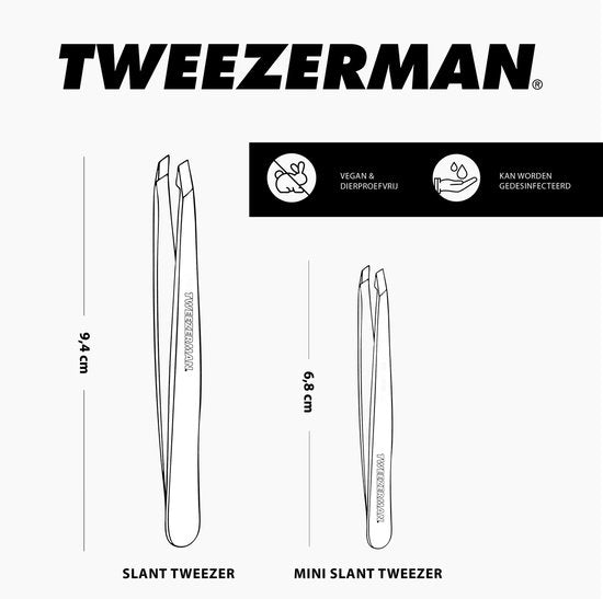 Tweezerman Slant Pinzette Midnight Sky – Augenbrauenpinzette – Professionelle Präzisionspinzette mit schräger Spitze – Zum Zupfen und Entfernen von Härchen – Edelstahl – Geeignet für feine und krause Haare – Augenbrauenpinzette