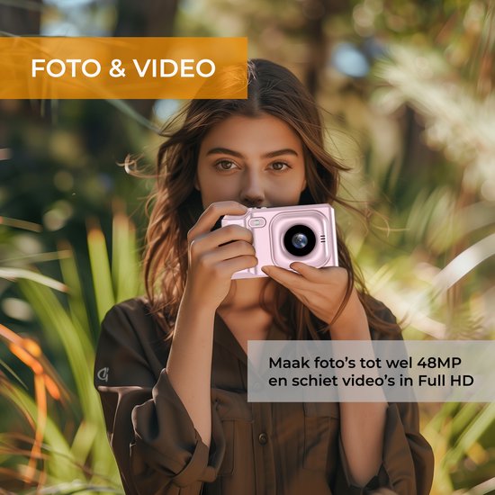 Denver Digitalkamera Full HD - 48MP - Vlog Kamera - Foto & Video - Kamera - DCA4818P