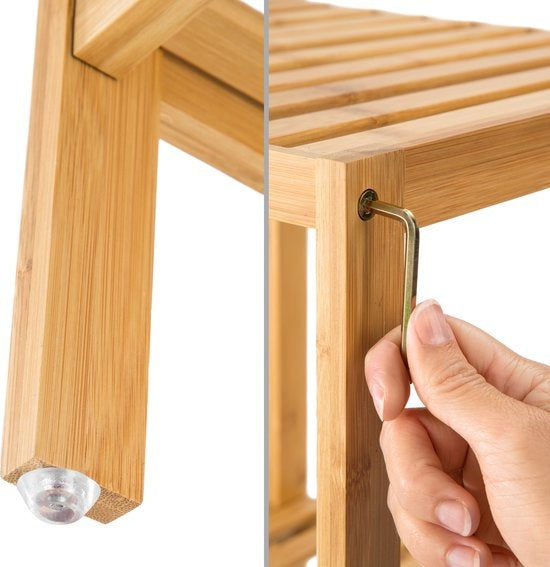 tectake - Badezimmerregal aus Holz 4 Fächer aus Bambus - Art. Nr. 401647
