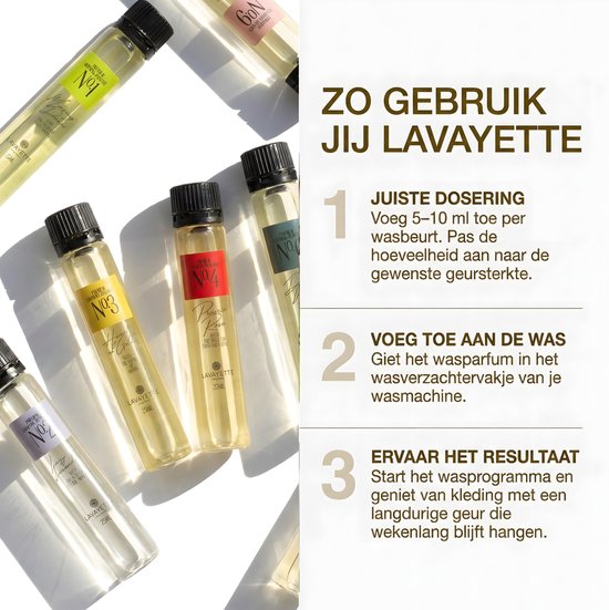 Lavayette Premium Waschparfüm – Probierpaket 9 x 25 ml – Duftverstärker