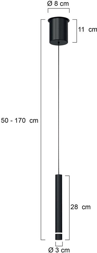 Hängeleuchte Volari 4714ZW, schwarz, Design, höhenverstellbar von 50 bis 170 cm, mit Metall- und Elektronikteilen, Marke Steinhauer