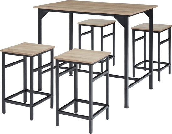 tectake - Bistrotisch-Set / Stehtisch-Set Edinburgh Industrieleuchte - 404307