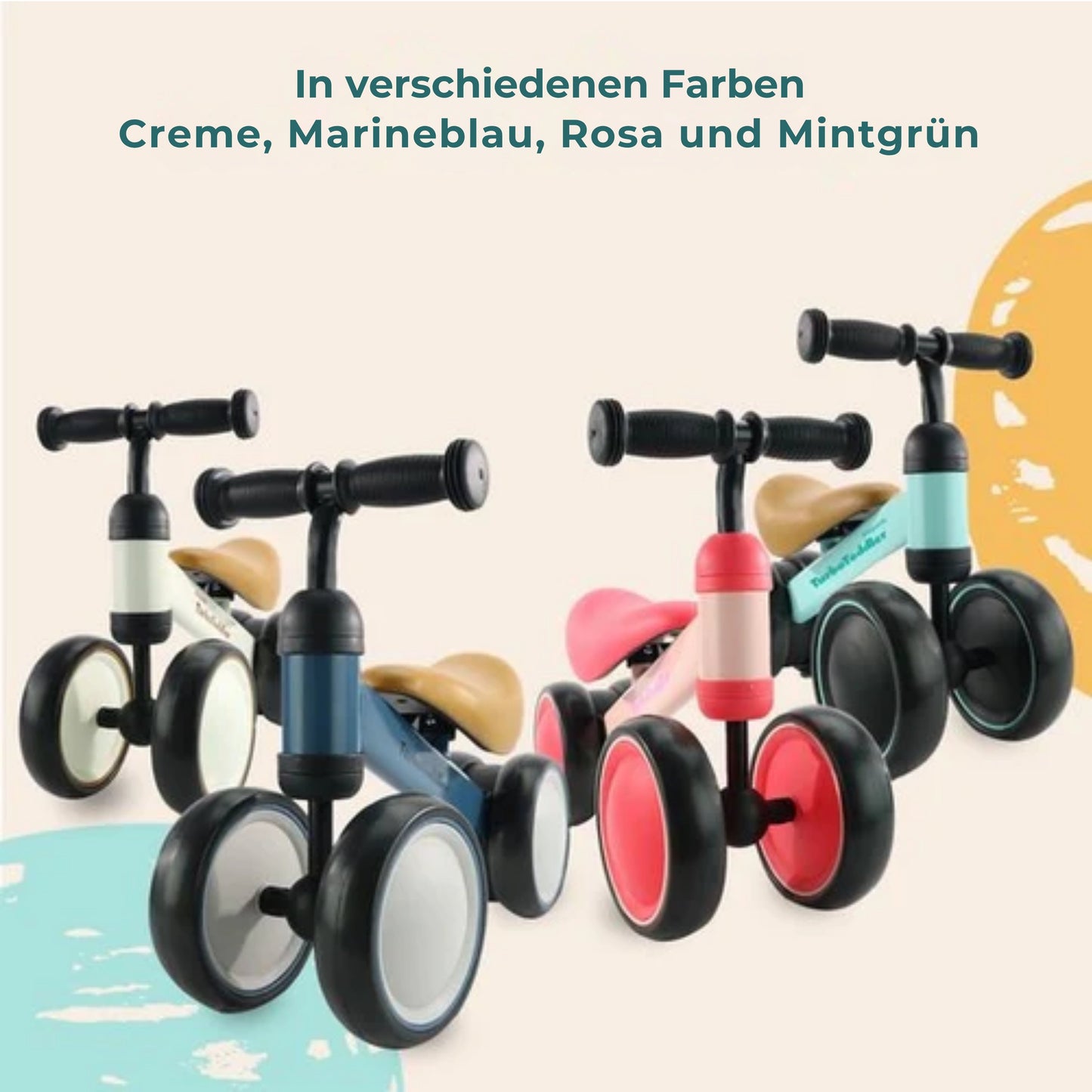 LifeGoods TurboToddler Balance Bike - Spielzeug ab 1 Jahr - Kinder Roller - Mintgrün