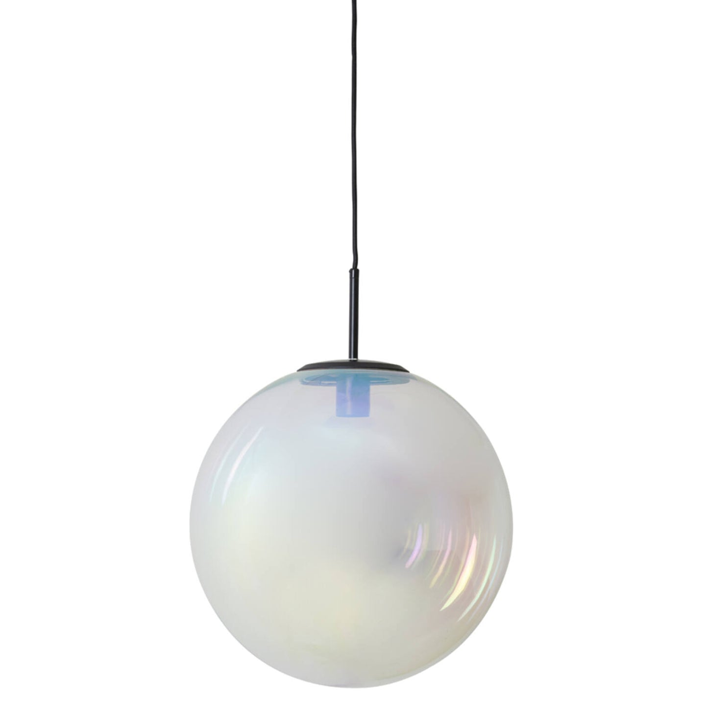 Medina Hängeleuchte – Glas – Ø 40 cm – Regenbogenfarben/Schwarz