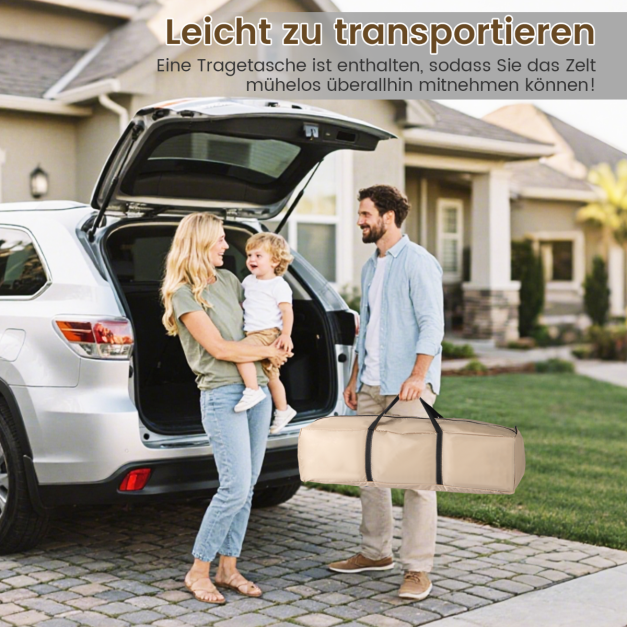 Coast Transparentes Pop-Up Sportzelt - Outdoor-Zelt 160 x 160 x 176 cm - Braun