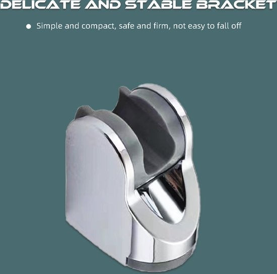Fuegobird Duschköpfe - mit Schlauch und Halter - 3 Funktionen - Wassersparende Handbrause - Silber