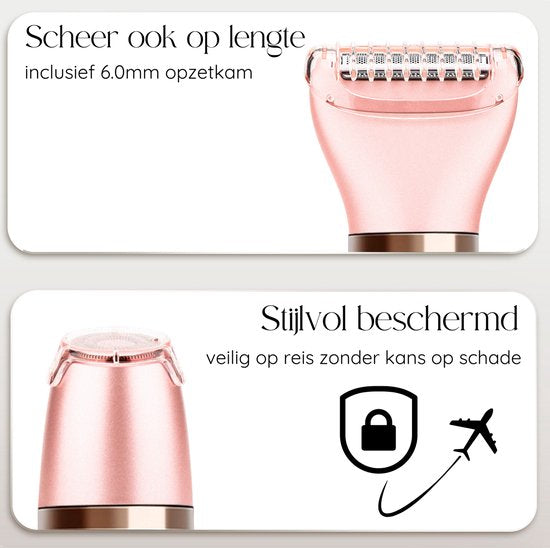 Sansbeauté® 3-in-1 Ladyshave - Elektrisch - Trimmer - USB Wiederaufladbar