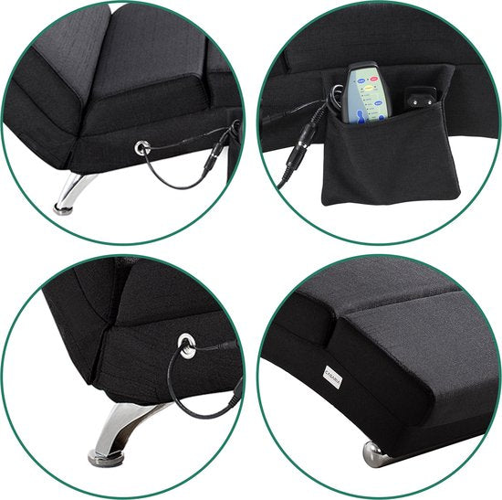 Casaria Relaxsessel – Massage- und Heizfunktion, Stoff, Anthrazit